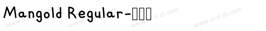 Mangold Regular字体转换